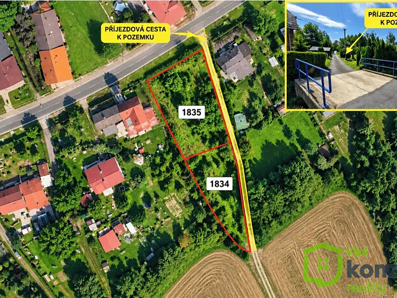 Prodej stavebního pozemku 1049 m², Brantice – náhled fotky 2