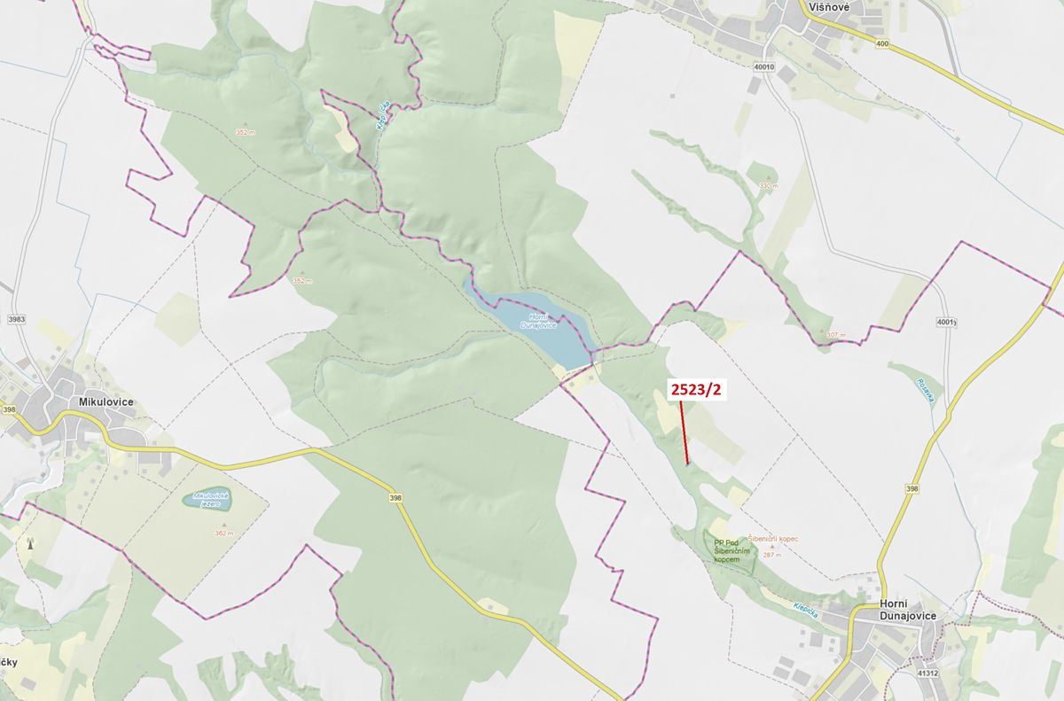 Dražba lesa 406 m², Horní Dunajovice – fotka 1 z 3