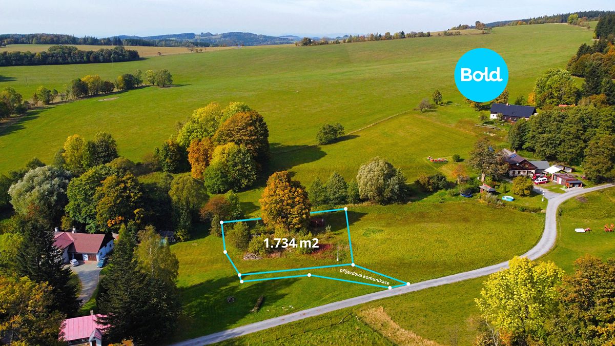 Prodej stavebního pozemku 1734 m², Deštné v Orlických horách – fotka 1 z 3