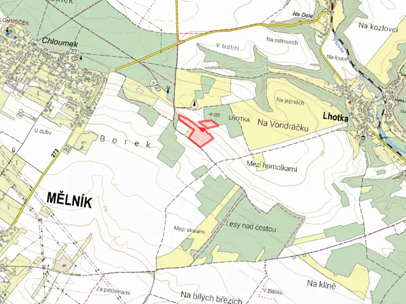 Prodej pole 46020 m², Lhotka – náhled fotky 2