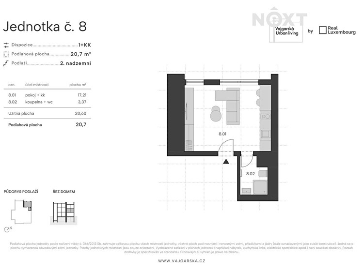 Wohnung 1+kk zum Kauf, 20 m² (3 von 13)