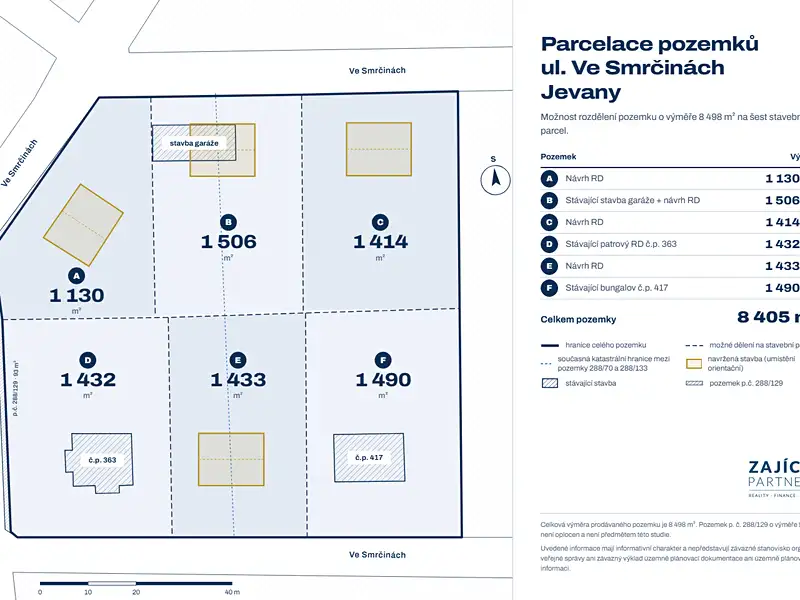 Prodej stavebního pozemku 8498 m², Jevany – náhled fotky 3