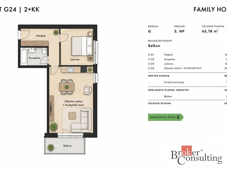 Wohnung 2+kk zum Kauf, 59 m² (2 von 22)
