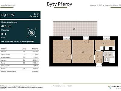 Квартира 2+1 в оренду, 37 м² (3 з 35)