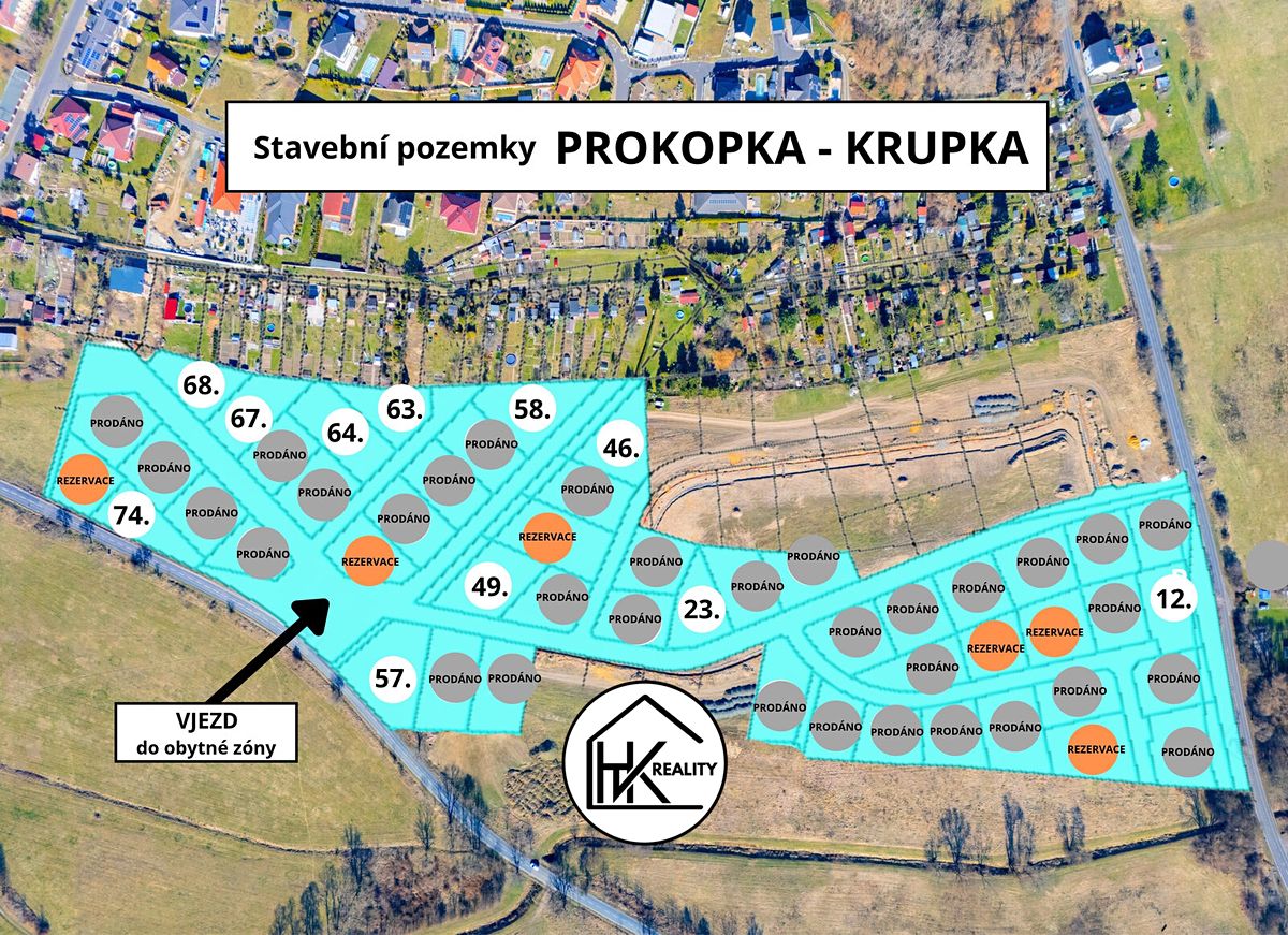 Prodej stavebního pozemku 843 m², Krupka – fotka 1 z 3