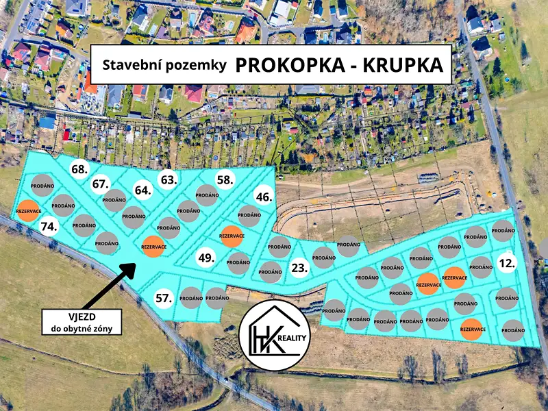 Prodej stavebního pozemku 843 m², Krupka – náhled fotky 1