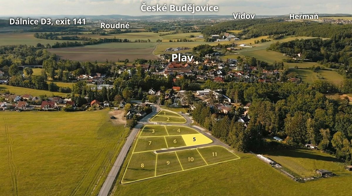Prodej stavebního pozemku 666 m², Plav – fotka 1 z 3