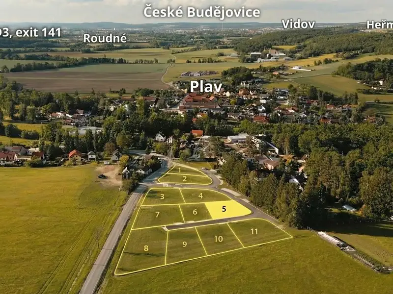 Prodej stavebního pozemku 666 m², Plav – náhled fotky 1