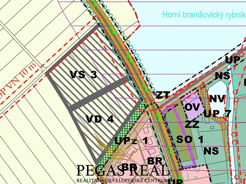 Prodej komerčního pozemku 13404 m², Branišovice – náhled fotky 3