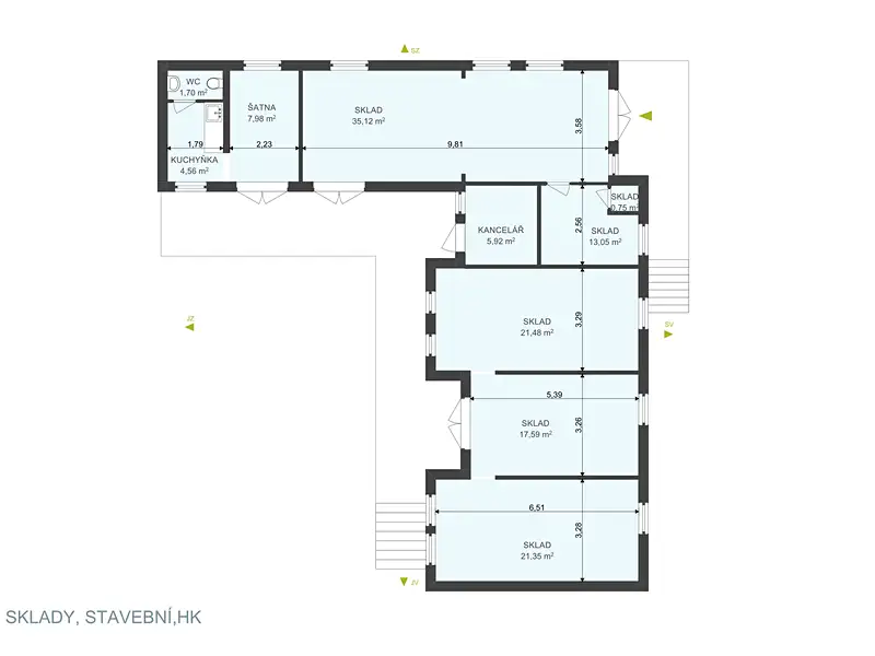 Pronájem skladového prostoru 124 m², Hradec Králové – náhled fotky 3
