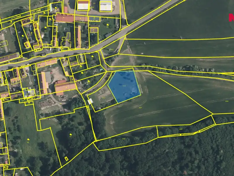 Prodej stavebního pozemku 1849 m², Hřivice – náhled fotky 2