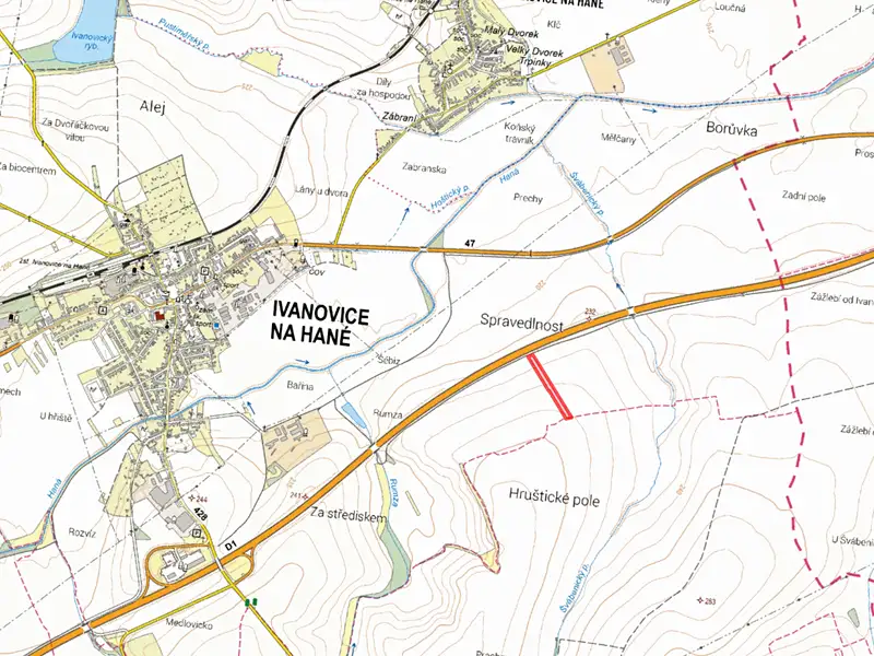 Prodej pole 6418 m², Ivanovice na Hané – náhled fotky 2