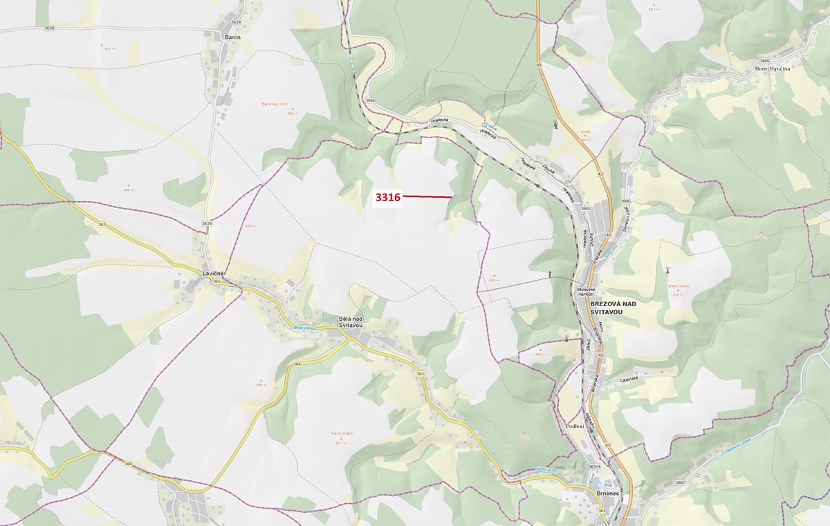 Dražba lesa 327 m², Bělá nad Svitavou – fotka 1 z 3