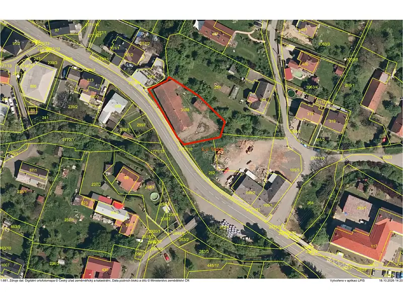 Prodej stavebního pozemku 1018 m², Vidče – náhled fotky 1