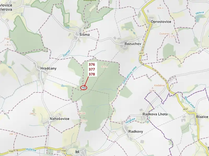 Dražba lesa 1703 m², Hradčany-Kobeřice – náhled fotky 1