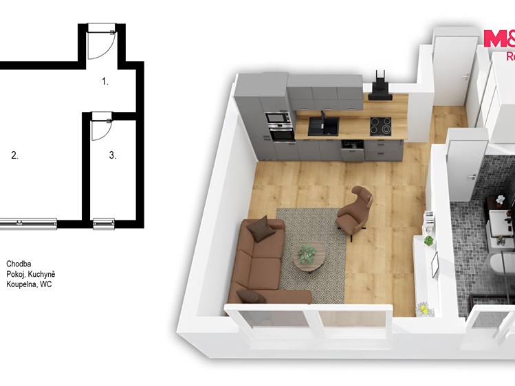 Квартира 1+kk на продаж, 22 м² (14 з 15)