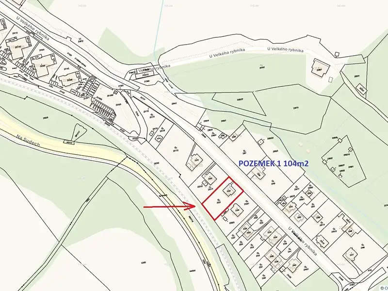 Prodej stavebního pozemku 1104 m², Plzeň – náhled fotky 2