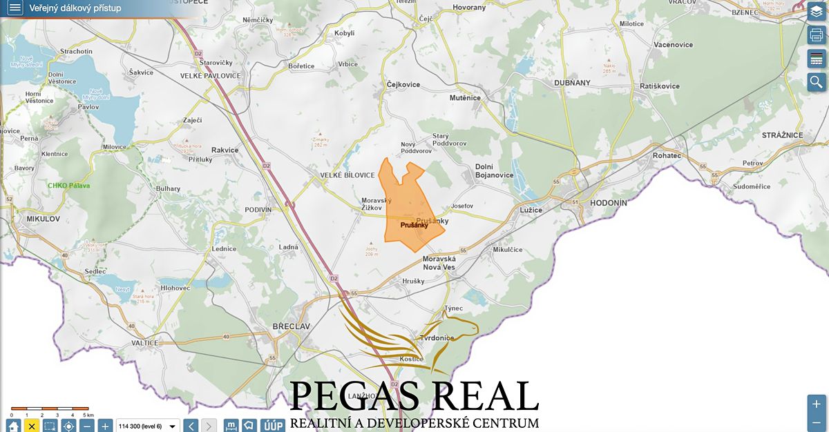 Prodej zahrady 1450 m², Prušánky – fotka 1 z 3