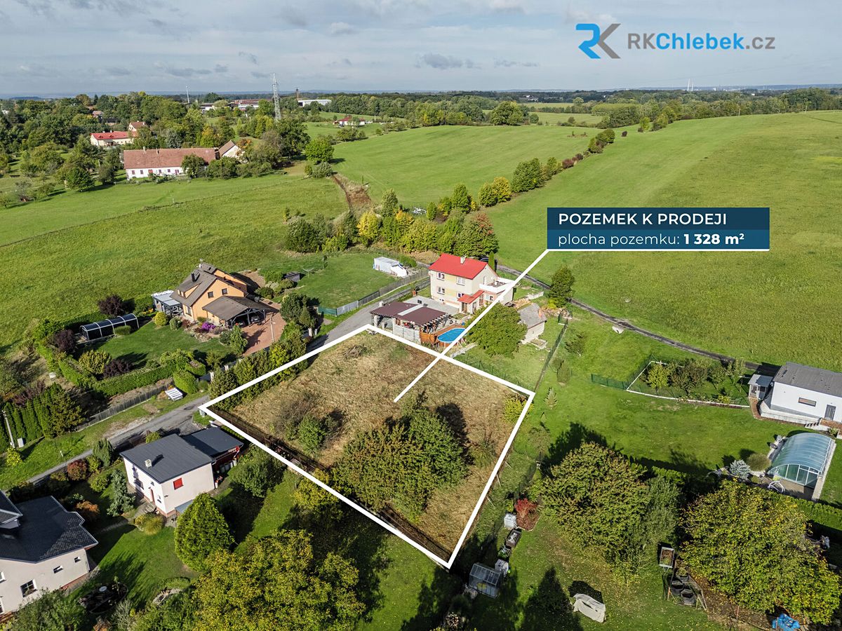 Prodej stavebního pozemku 1328 m², Bruzovice – fotka 1 z 3