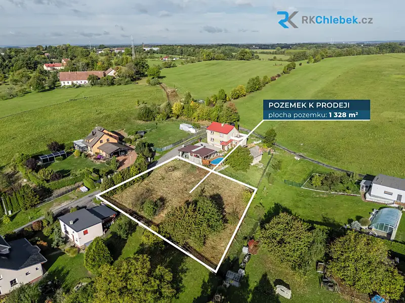 Prodej stavebního pozemku 1328 m², Bruzovice – náhled fotky 1