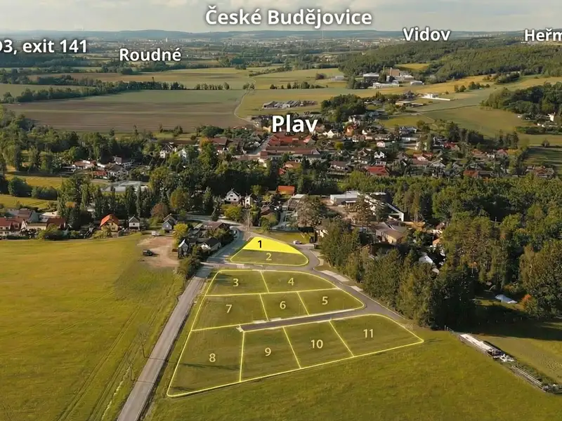 Prodej stavebního pozemku 732 m², Plav – náhled fotky 1