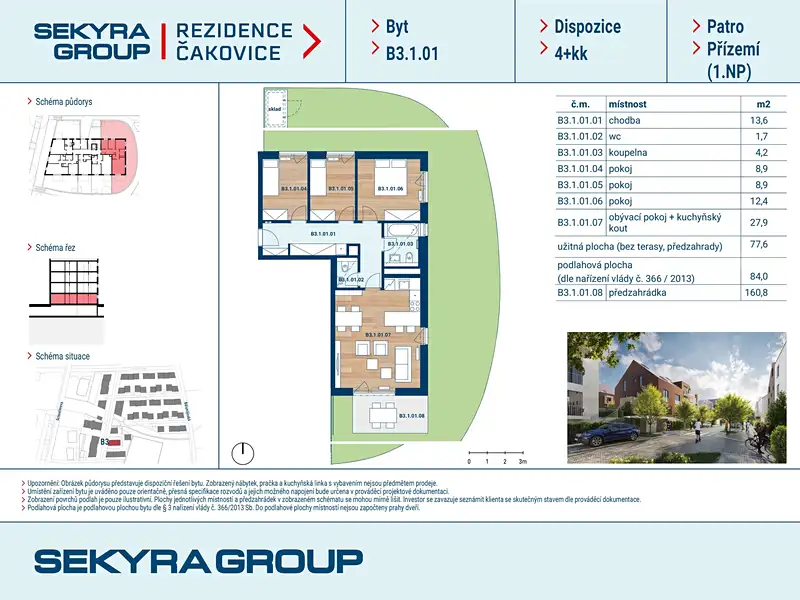 Prodej bytu 4+kk 77 m², Praha – náhled fotky 2
