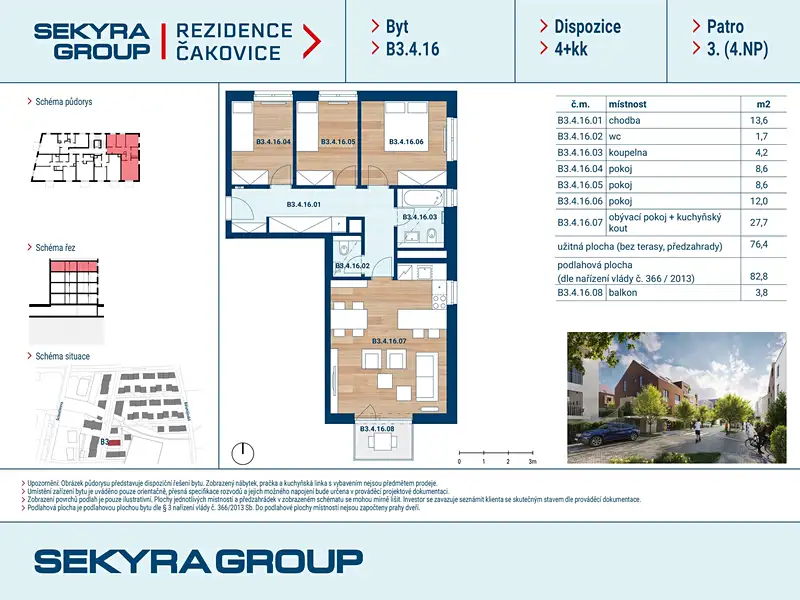 Prodej bytu 4+kk 76 m², Praha – náhled fotky 2