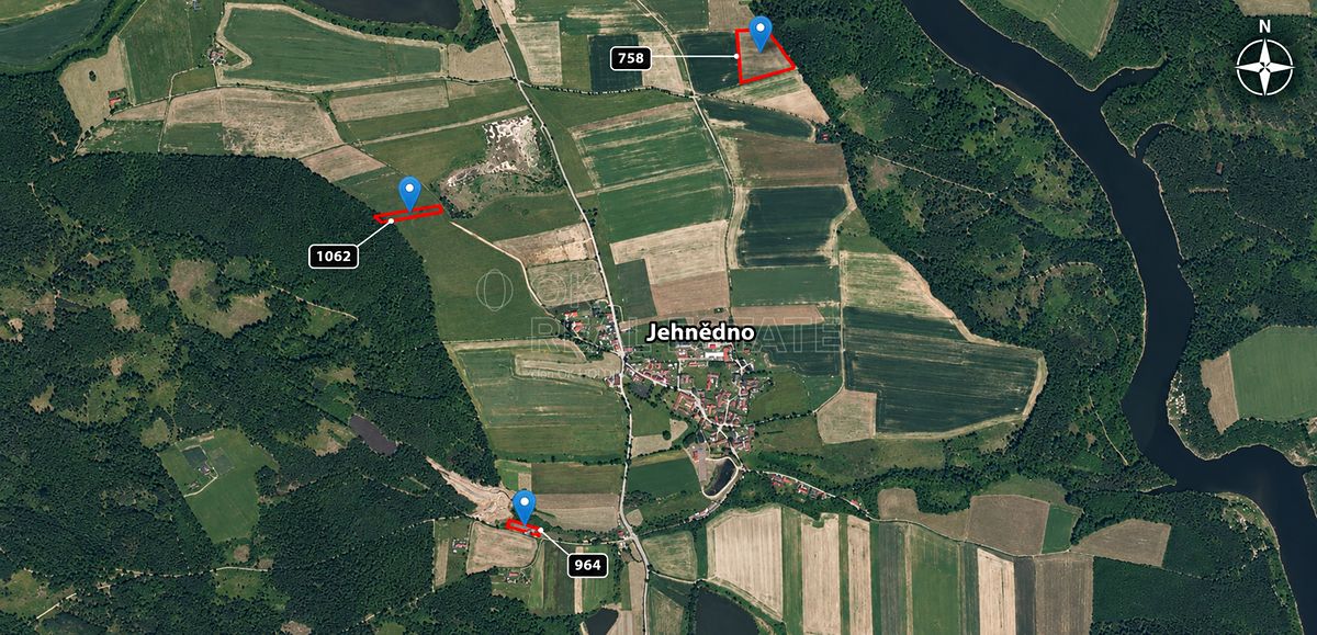 Prodej pole 26614 m², Albrechtice nad Vltavou – fotka 1 z 3