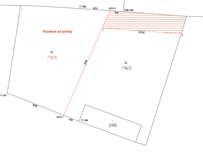 Prodej stavebního pozemku 583 m², Hradec Králové – náhled fotky 2