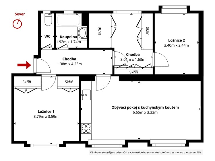 Wohnung 3+kk zur Miete, 62 m² (5 von 21)