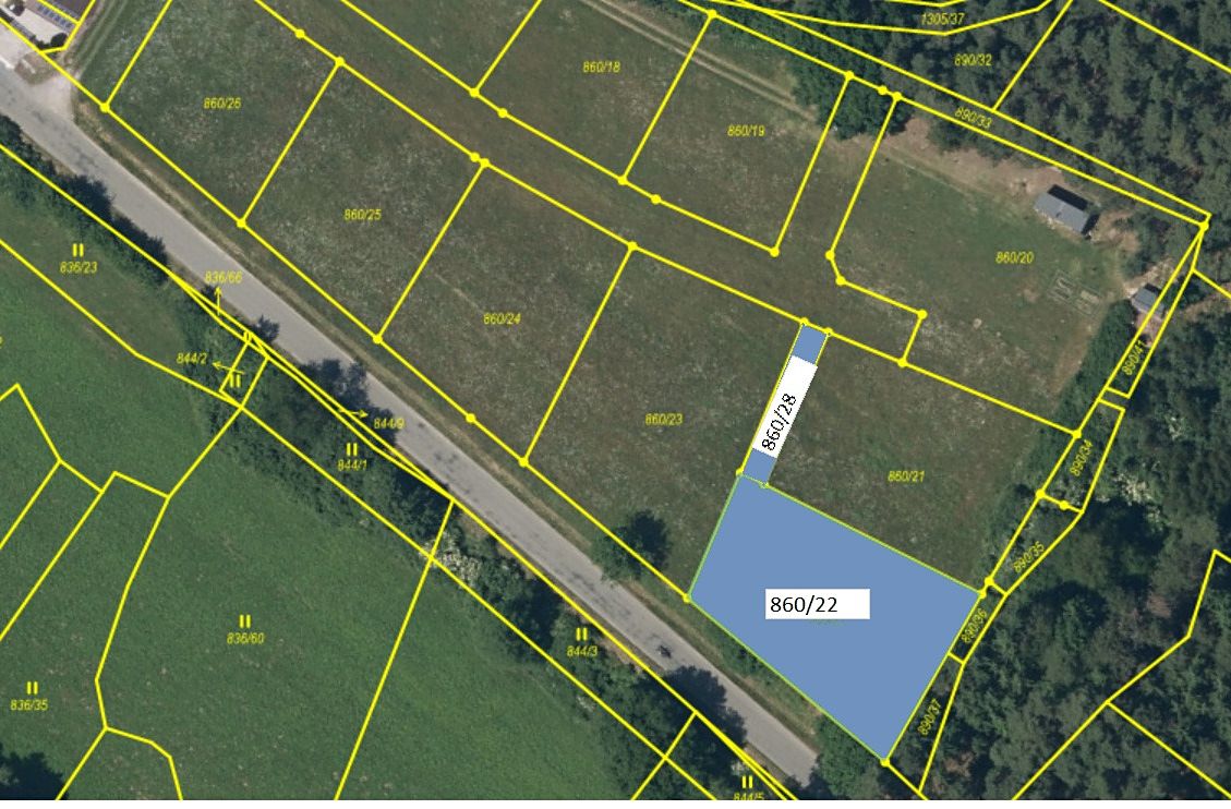 Prodej stavebního pozemku 1100 m², Nevřeň – fotka 1 z 3