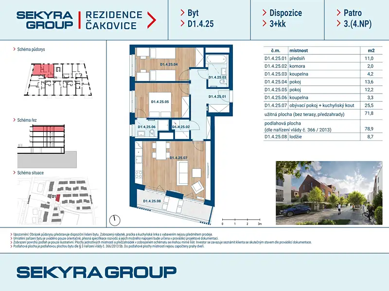 Prodej bytu 3+kk 71 m², Praha – náhled fotky 2