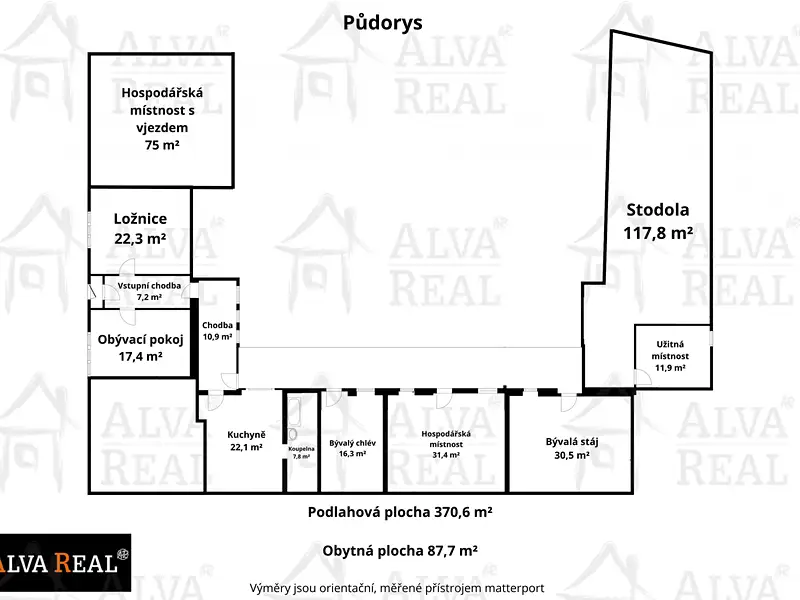 Prodej rodinného domu 370 m², pozemek 2690 m², Stavěšice – náhled fotky 2