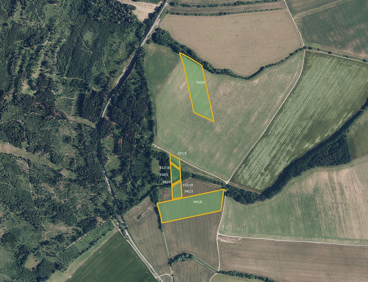 Prodej pole 67810 m², Nová Hradečná – fotka 1 z 3
