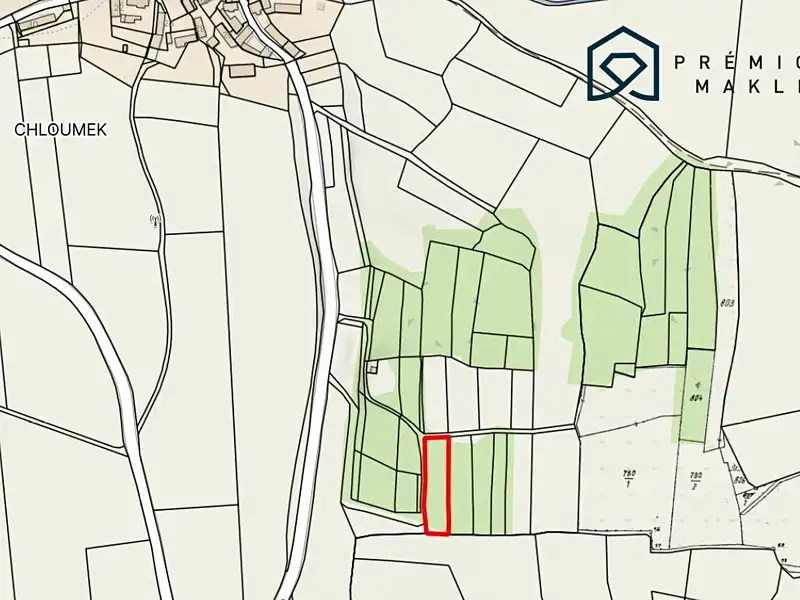 Prodej lesa 2066 m², Kasejovice – náhled fotky 2