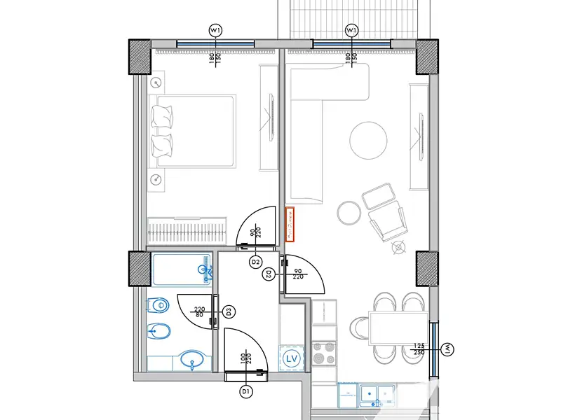 Prodej bytu 2+kk 62 m², Qerret – náhled fotky 1
