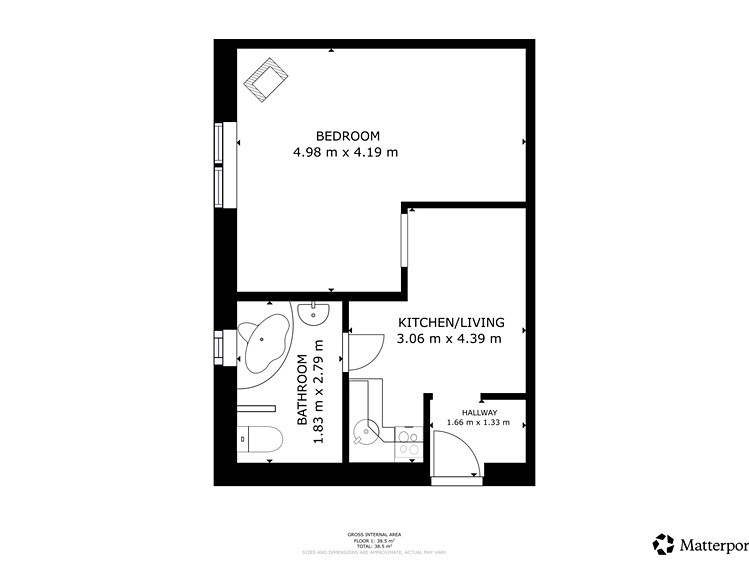 Квартира 1+1 на продаж, 33 м² (8 з 30)