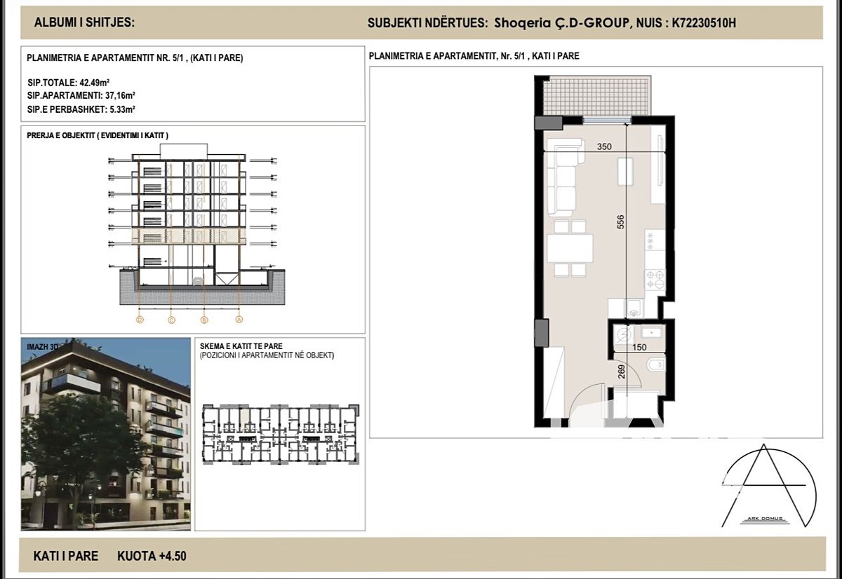 Prodej bytu 1+kk 37 m², Golem – fotka 1 z 3