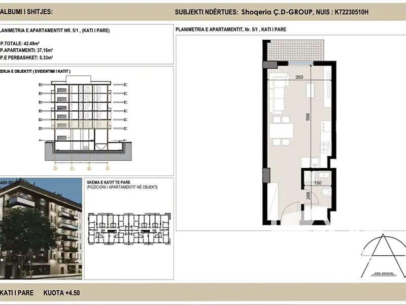 Prodej bytu 1+kk 37 m², Golem – náhled fotky 1