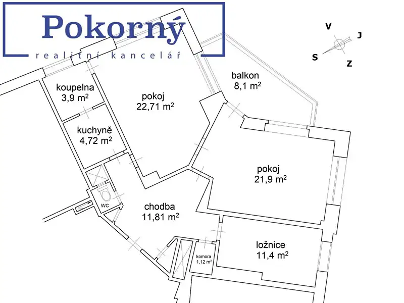 Prodej bytu 3+1 86 m², Praha – náhled fotky 2