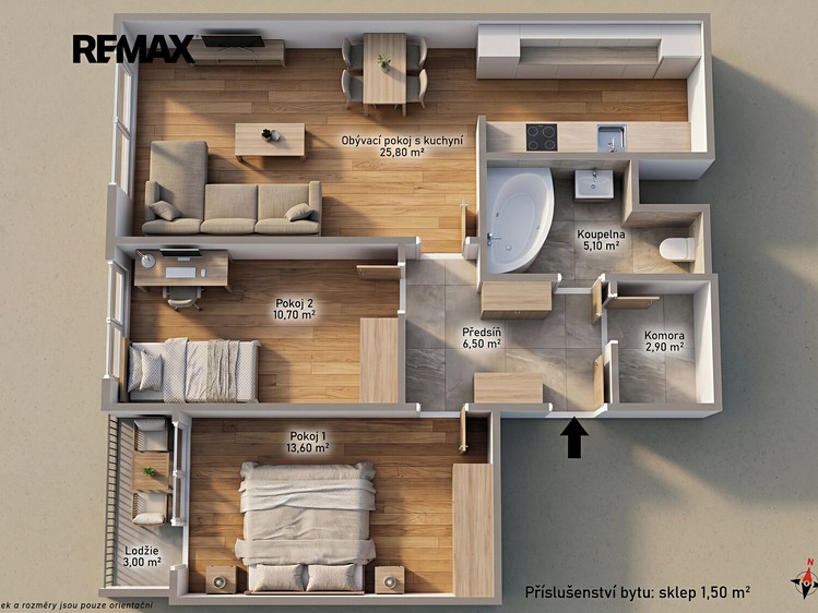 Prodej bytu 3+kk, 64 m² (18 z 26)