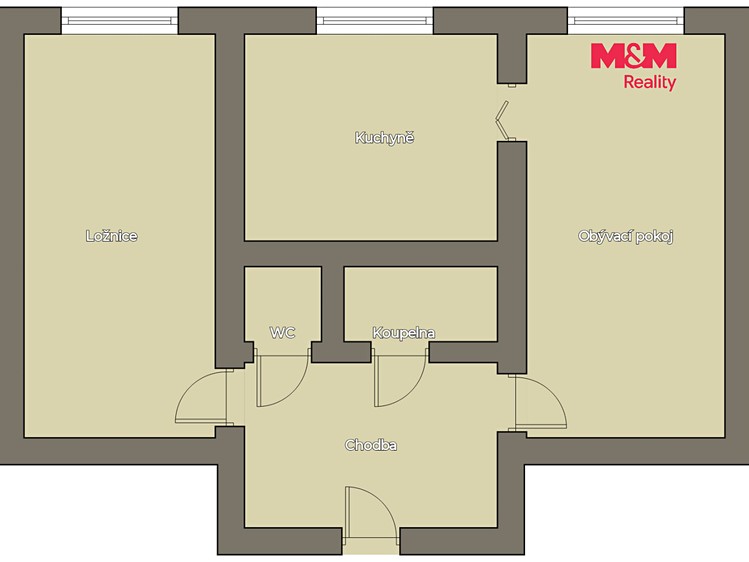 Pronájem bytu 2+1, 59 m² (7 z 7)