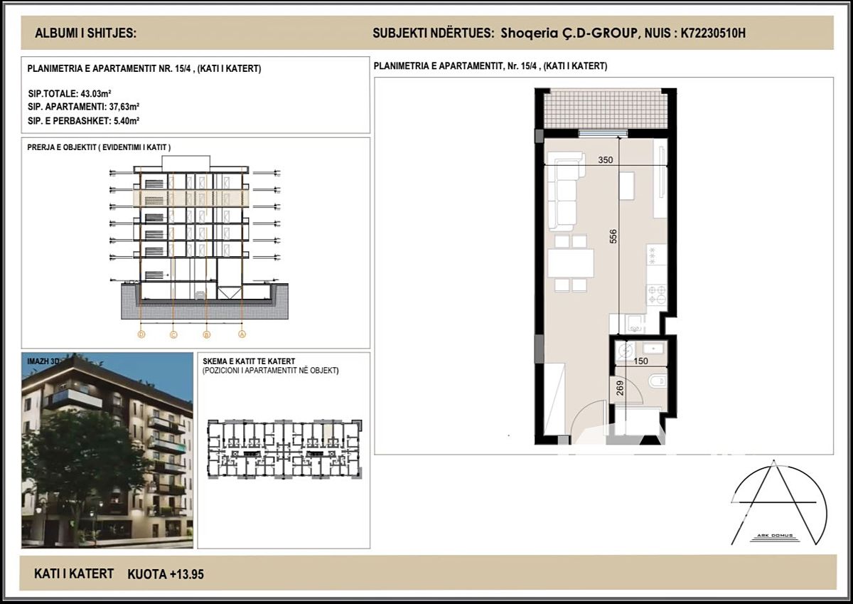 Prodej bytu 1+kk 37 m², Golem – fotka 1 z 3