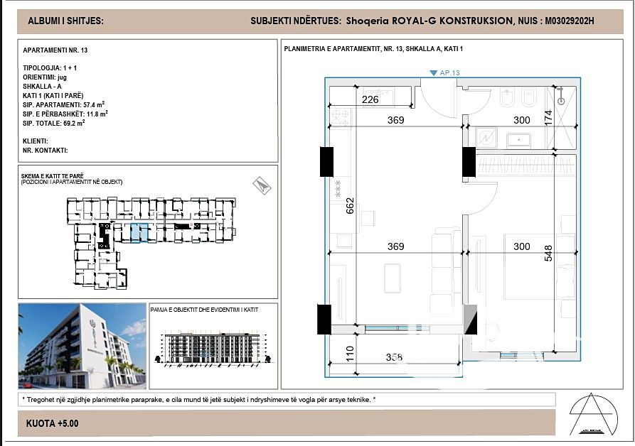 Prodej bytu 2+kk 57 m², Drač – fotka 1 z 3