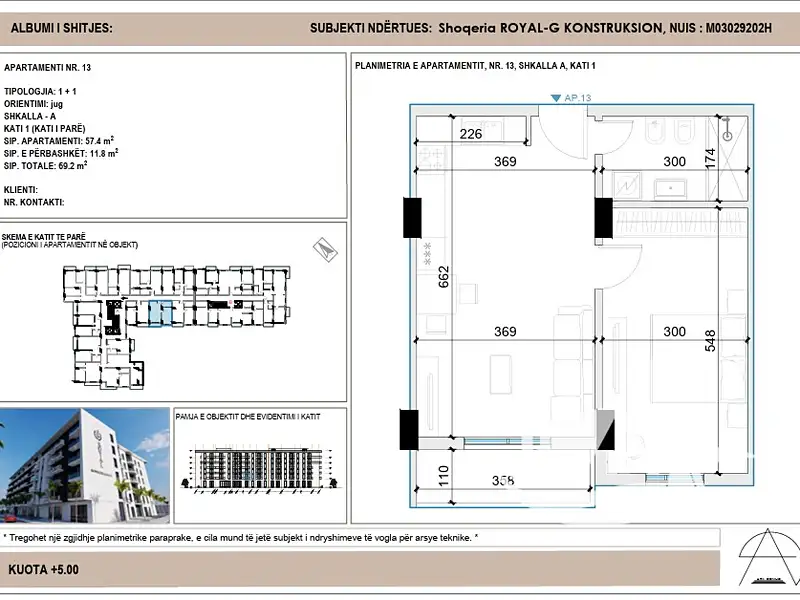 Prodej bytu 2+kk 57 m², Drač – náhled fotky 1