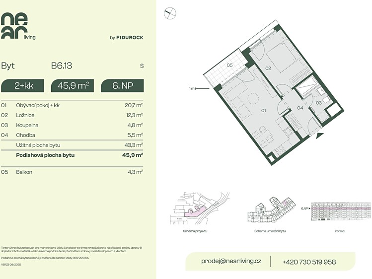 Квартира 2+kk на продаж, 46 м² (9 з 9)