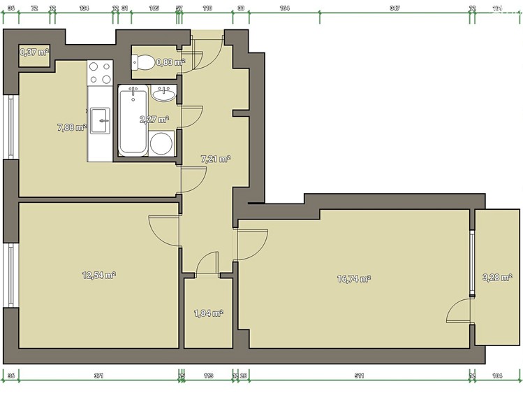 Prodej bytu 2+1, 52 m² (14 z 29)