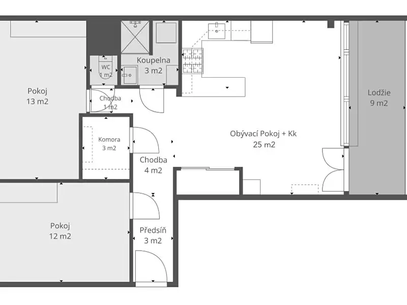 Prodej bytu 3+kk 65 m², Praha – náhled fotky 3