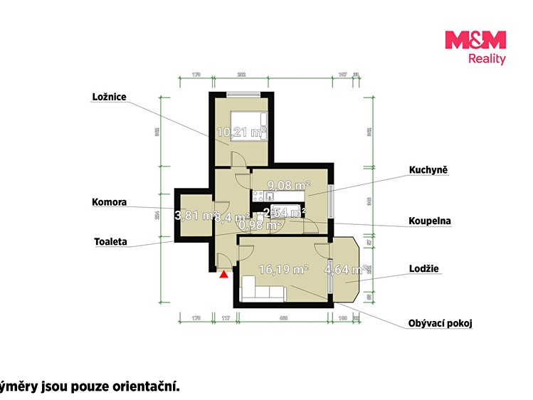 Квартира 2+1 в оренду, 55 м² (2 з 18)