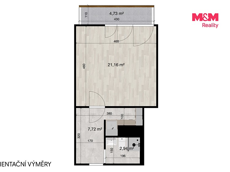 Wohnung 1+kk zur Miete, 32 m² (10 von 11)